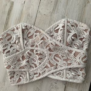Stylestalker Lace Bustier Crop Top